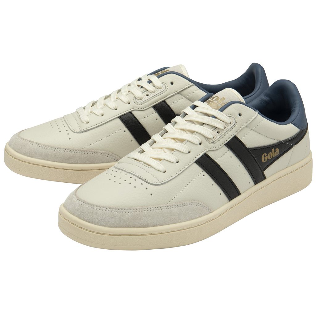 Gola Classics Contact Leather Sneakers Blancas Negras Colombia | 049NAYXBE