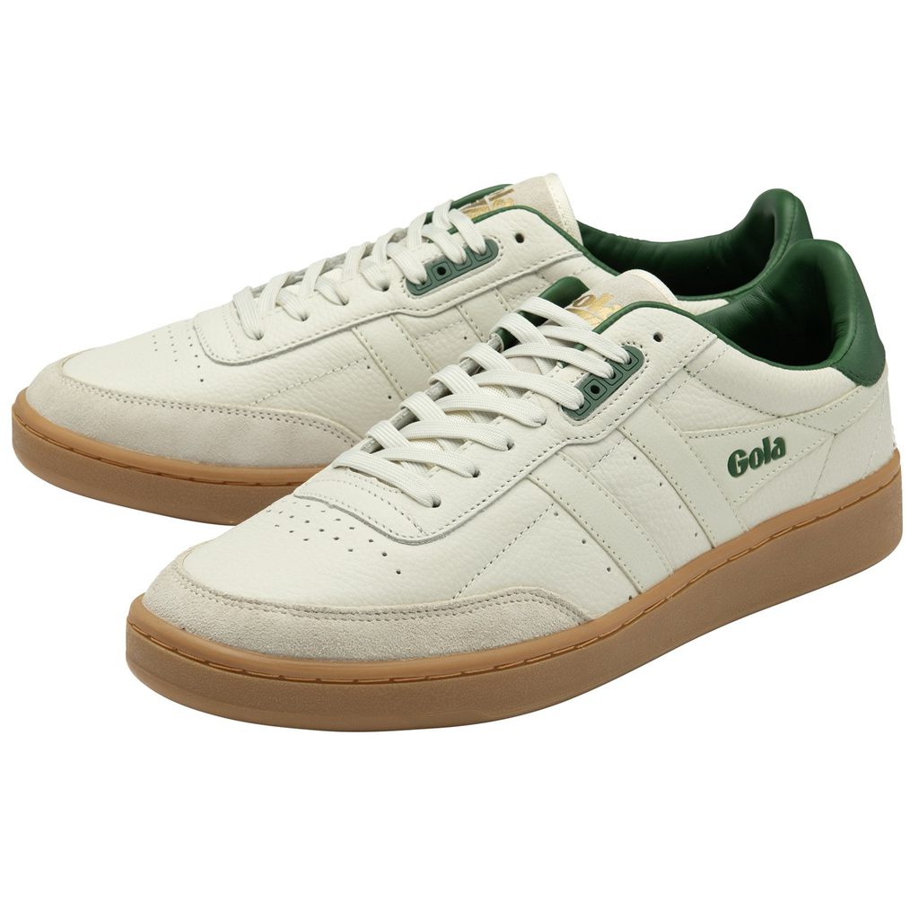Gola Classics Contact Leather Sneakers Blancas Verde Colombia | 475NMHRXK