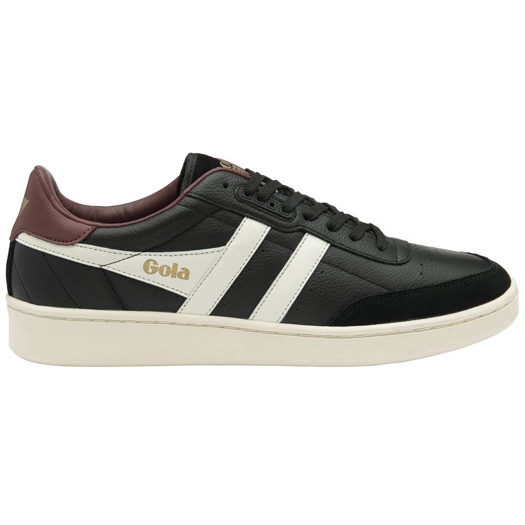 Gola Classics Contact Leather Sneakers Negras Blancas Burdeos Colombia | 731DXWKBU