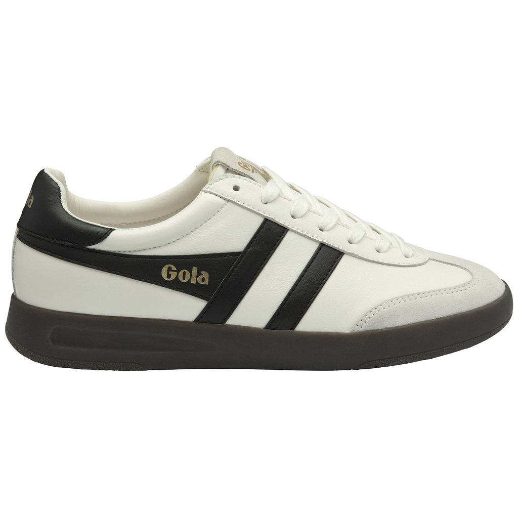 Gola Classics Cyclone Leather Sneakers Blancas Negras Verde Menta Colombia | 879XTSRGF