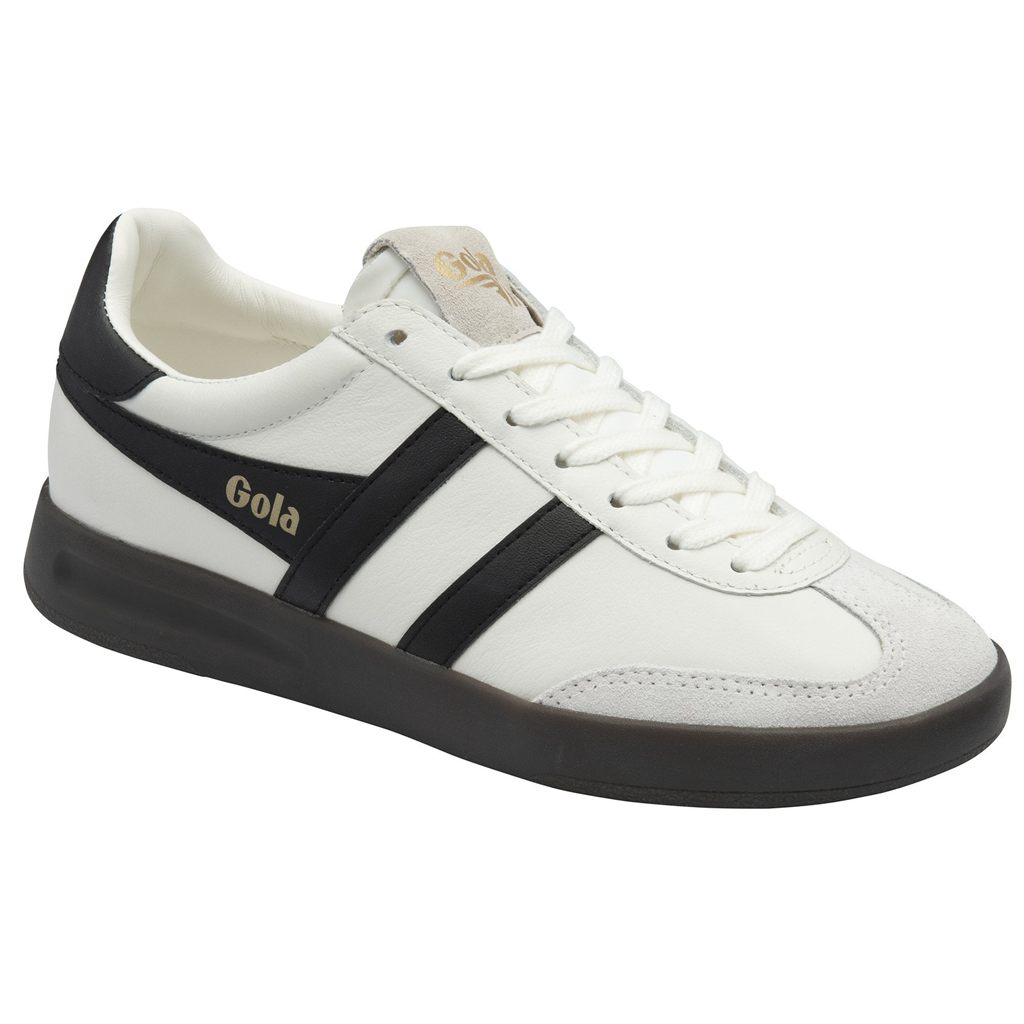 Gola Classics Cyclone Leather Sneakers Blancas Negras Verde Menta Colombia | 879XTSRGF