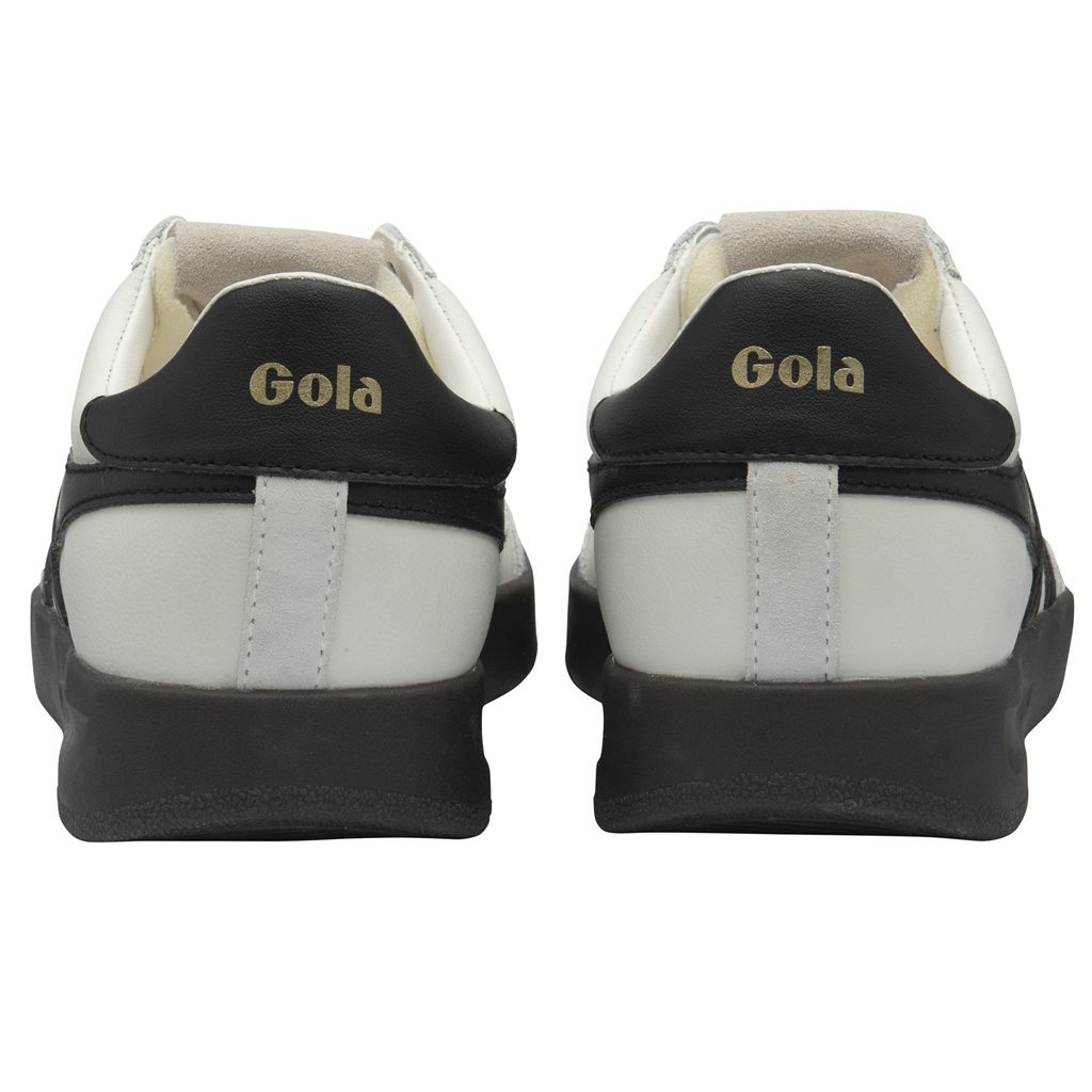 Gola Classics Cyclone Leather Sneakers Blancas Negras Verde Menta Colombia | 879XTSRGF