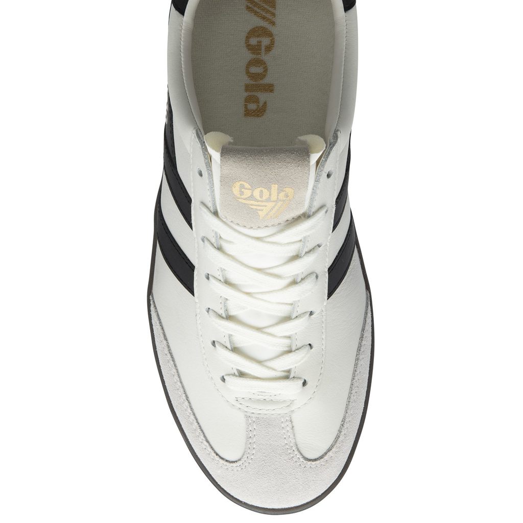 Gola Classics Cyclone Leather Sneakers Blancas Negras Verde Menta Colombia | 879XTSRGF