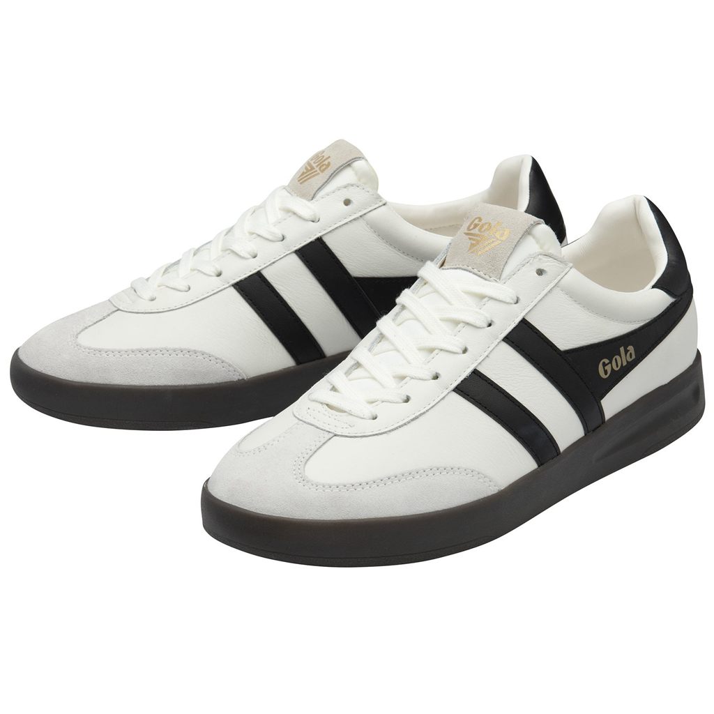 Gola Classics Cyclone Leather Sneakers Blancas Negras Verde Menta Colombia | 087QWVRJD