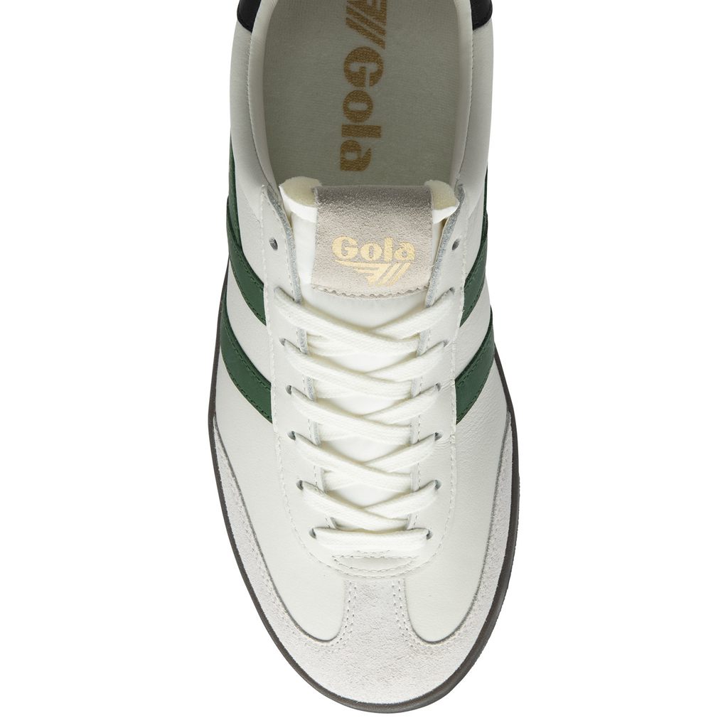 Gola Classics Cyclone Leather Sneakers Blancas Negras Verde Menta Colombia | 938MCPLKF