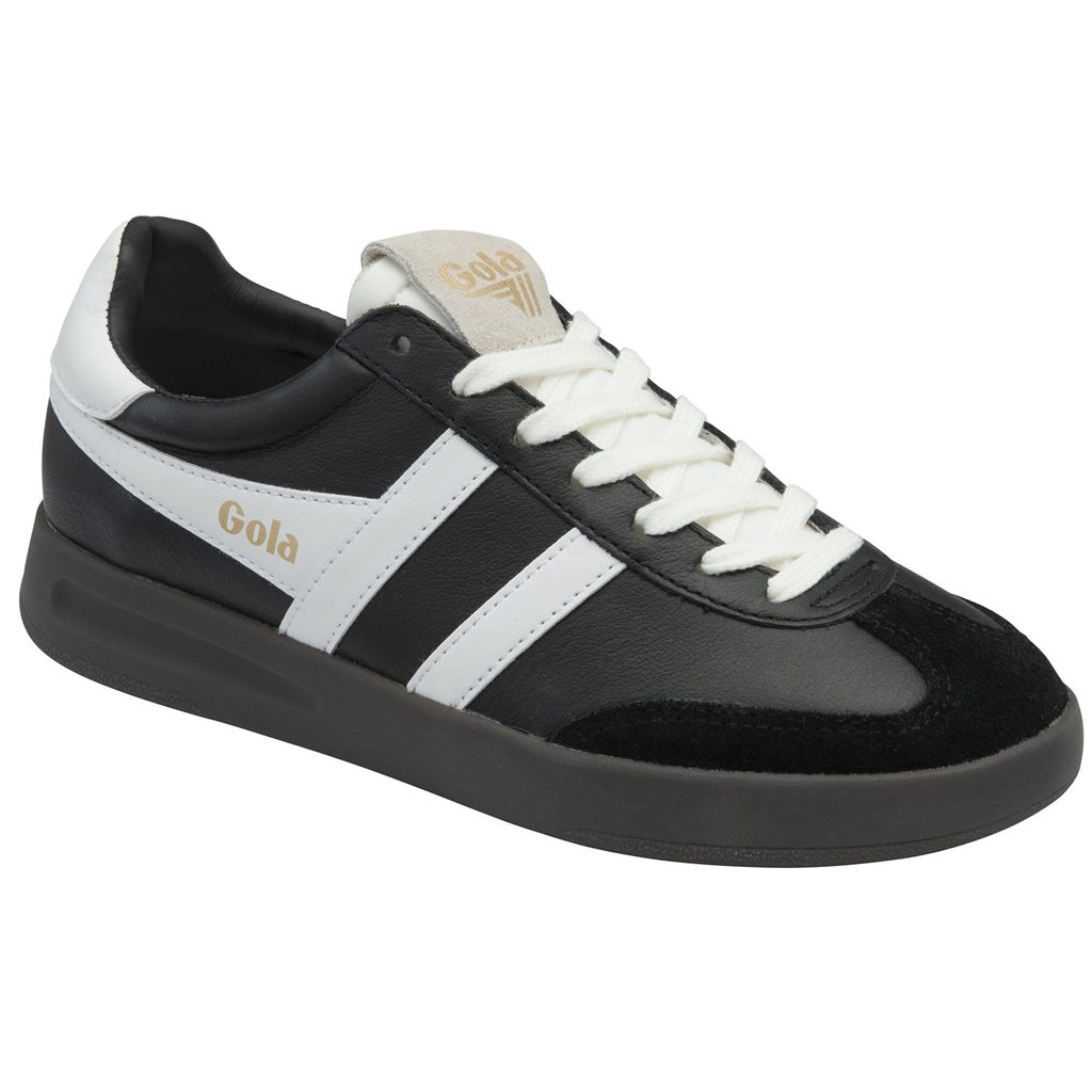 Gola Classics Cyclone Leather Sneakers Negras Blancas Verde Menta Colombia | 827XDBOEA