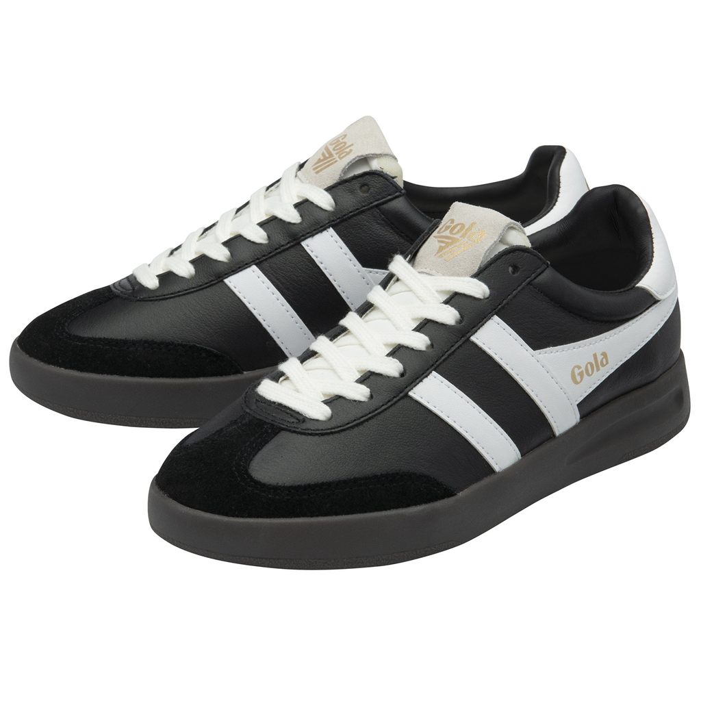 Gola Classics Cyclone Leather Sneakers Negras Blancas Verde Menta Colombia | 827XDBOEA