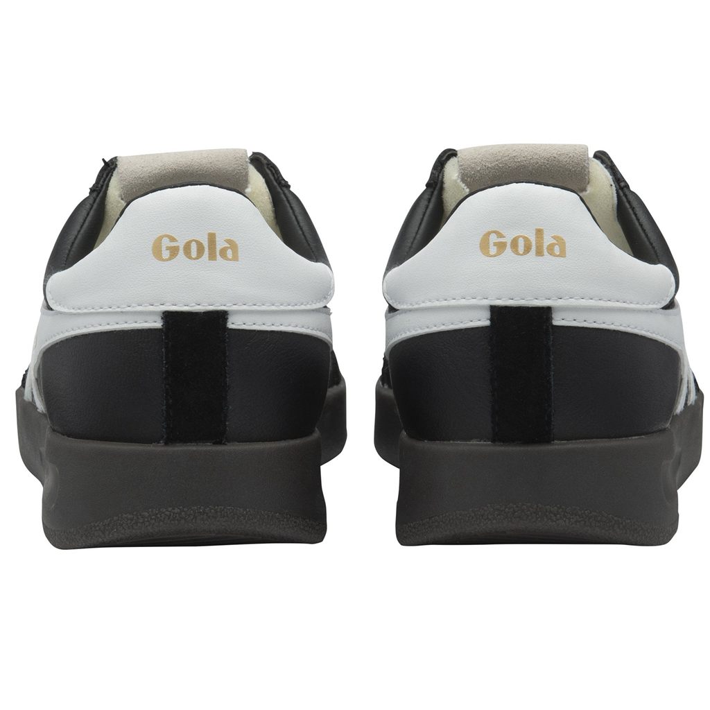Gola Classics Cyclone Leather Sneakers Negras Blancas Verde Menta Colombia | 827XDBOEA