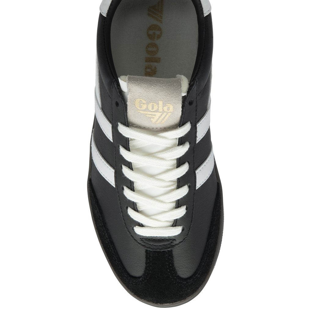 Gola Classics Cyclone Leather Sneakers Negras Blancas Verde Menta Colombia | 827XDBOEA