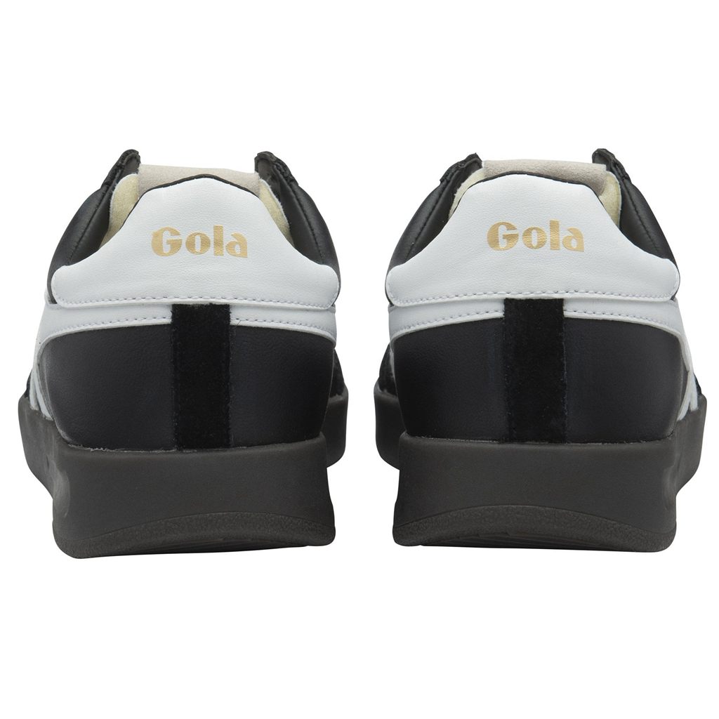 Gola Classics Cyclone Leather Sneakers Negras Blancas Verde Menta Colombia | 913TEWKCX