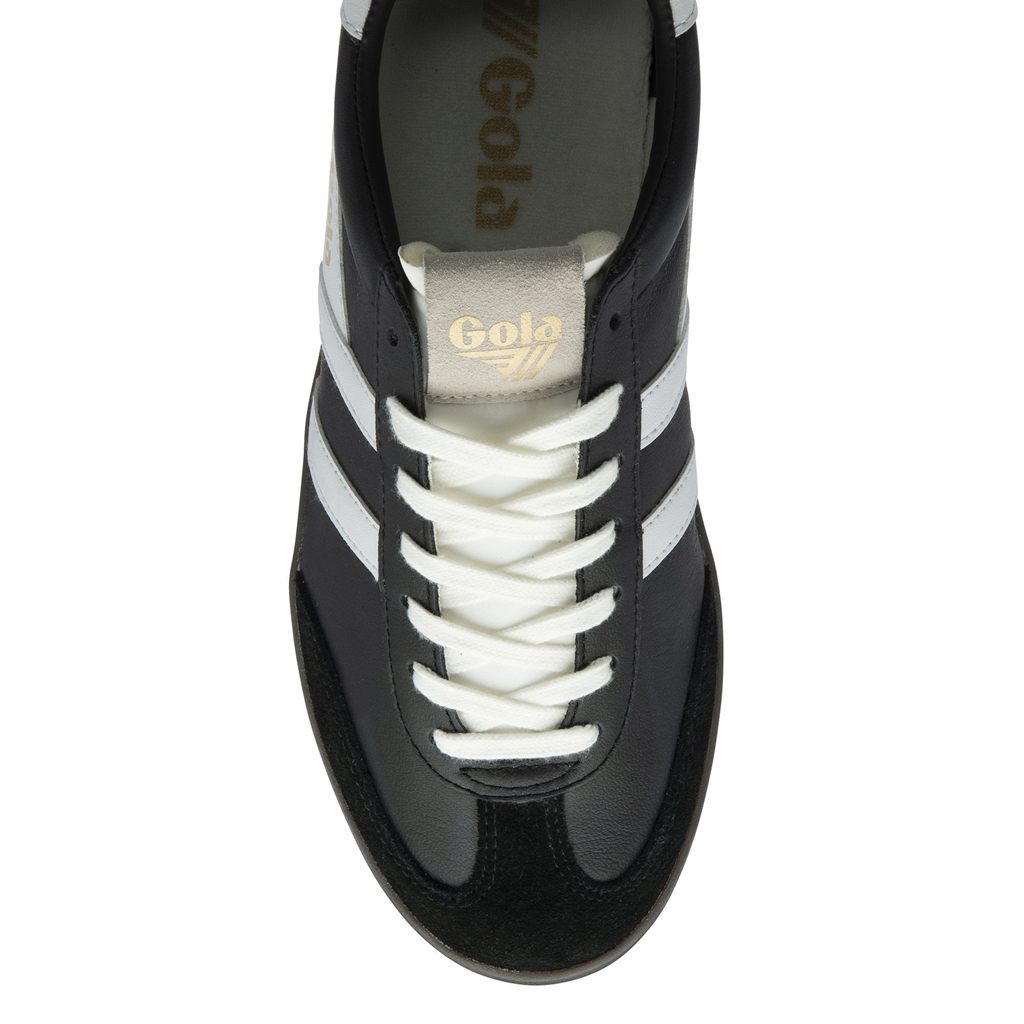 Gola Classics Cyclone Leather Sneakers Negras Blancas Verde Menta Colombia | 913TEWKCX