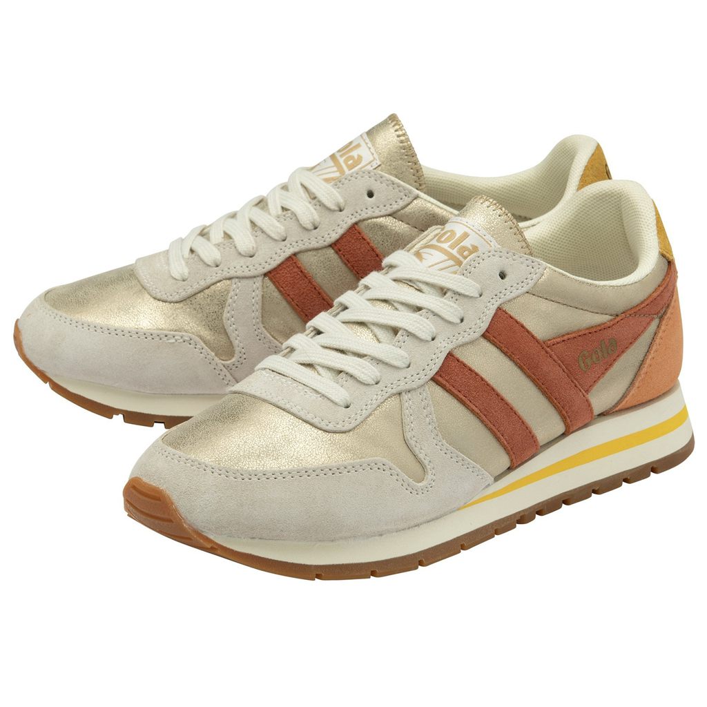 Gola Classics Daytona Blaze Sneakers Doradas Naranjas Colombia | 958APIWHV