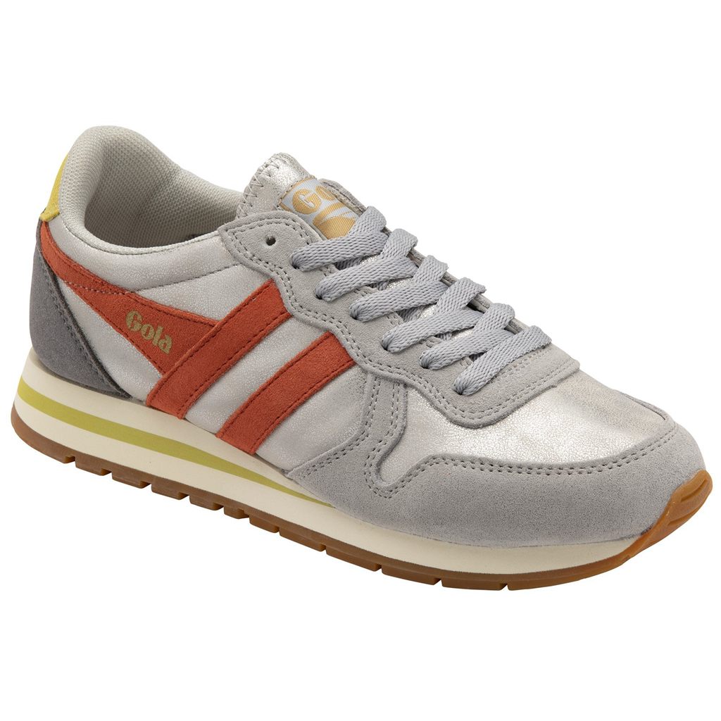 Gola Classics Daytona Blaze Sneakers Plateadas Coral Colombia | 915TBODFH