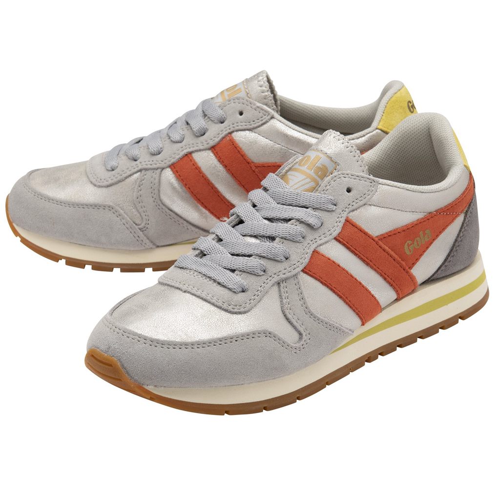 Gola Classics Daytona Blaze Sneakers Plateadas Coral Colombia | 915TBODFH