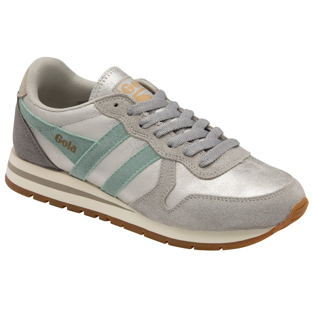 Gola Classics Daytona Blaze Sneakers Plateadas Verde Gris Colombia | 175VDUALC