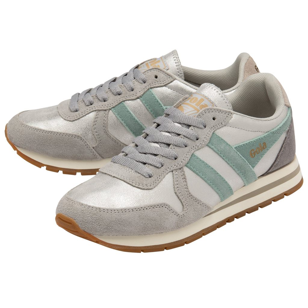 Gola Classics Daytona Blaze Sneakers Plateadas Verde Gris Colombia | 175VDUALC