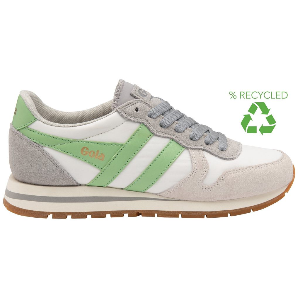 Gola Classics Daytona Chute Sneakers Blancas Gris Claro Verde Colombia | 402LWTNOZ