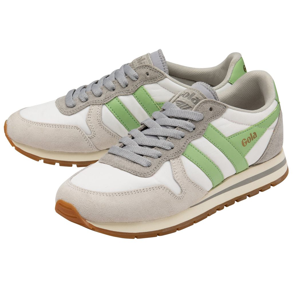 Gola Classics Daytona Chute Sneakers Blancas Gris Claro Verde Colombia | 402LWTNOZ