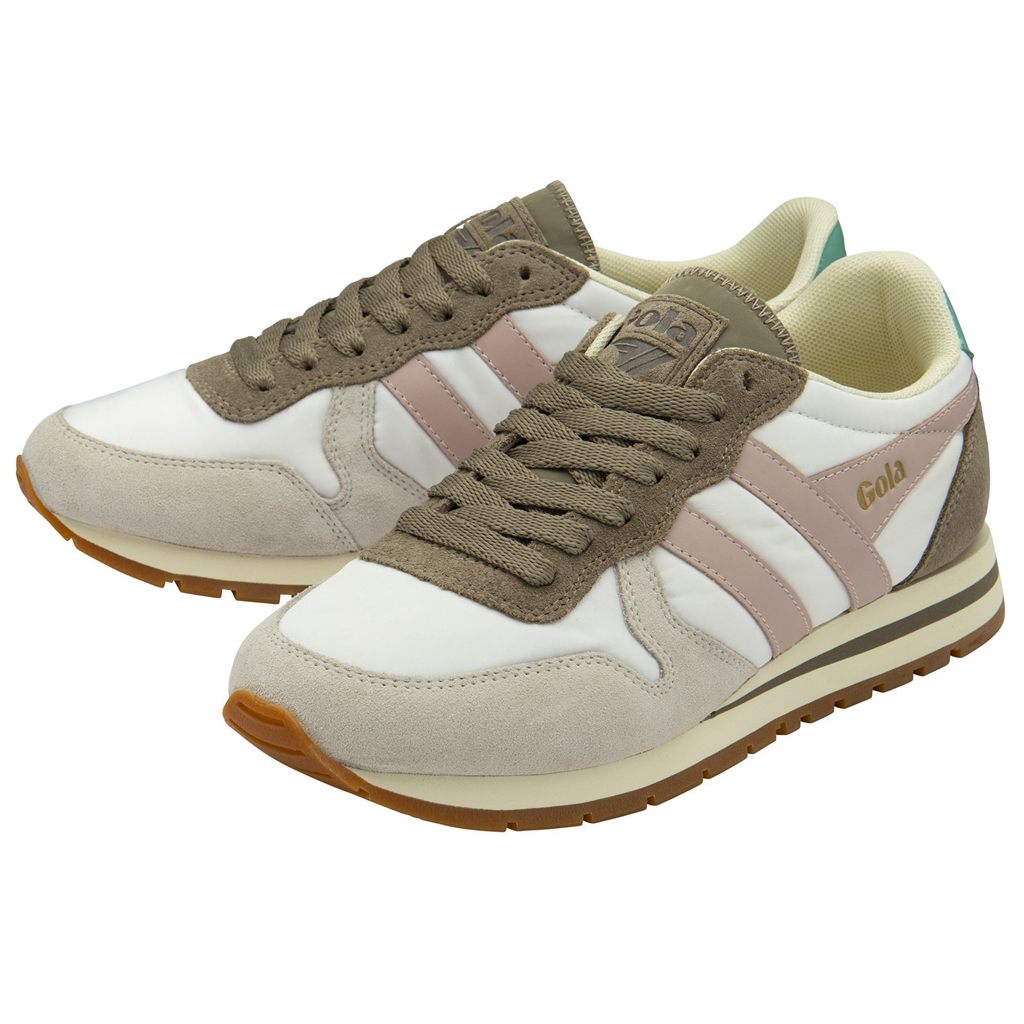 Gola Classics Daytona Chute Sneakers Blancas Rosas Colombia | 971RJFDAB