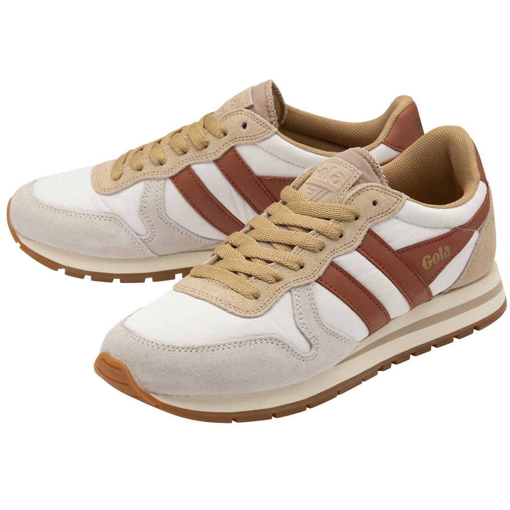 Gola Classics Daytona Chute Sneakers Blancas Naranjas Colombia | 215LGUHJY