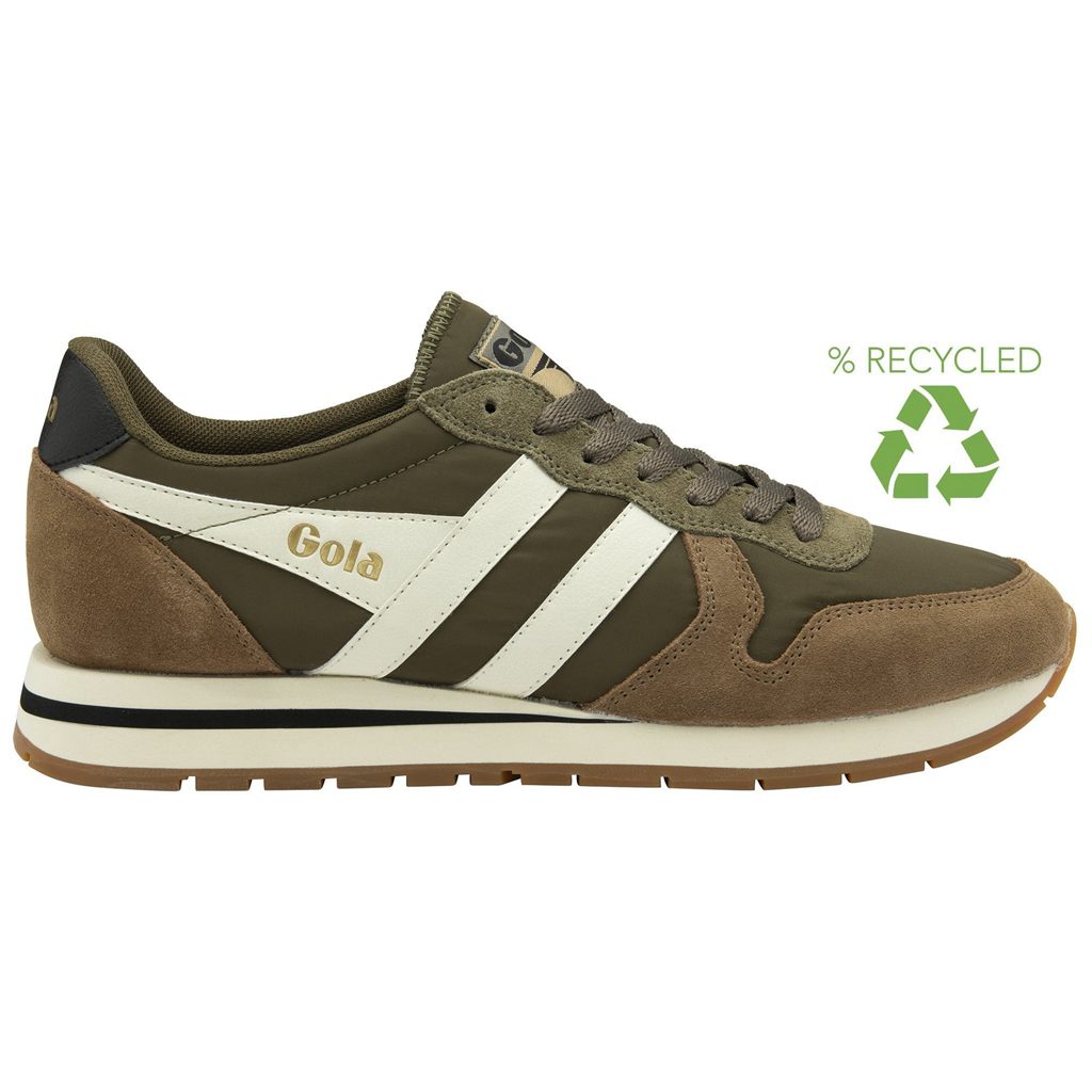 Gola Classics Daytona Chute Sneakers Kaki Blancas Colombia | 634JOKBIL