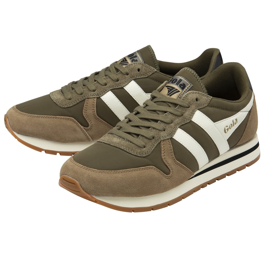 Gola Classics Daytona Chute Sneakers Kaki Blancas Colombia | 634JOKBIL