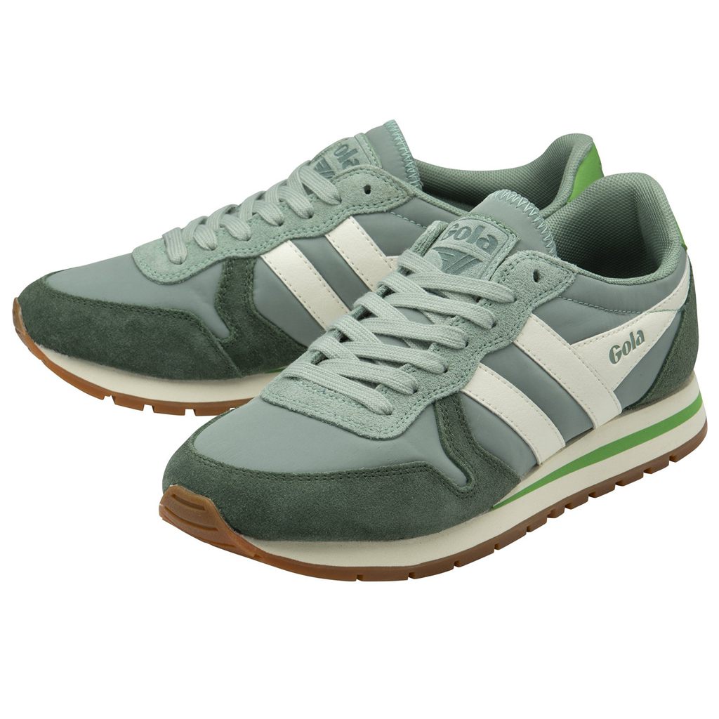Gola Classics Daytona Chute Sneakers Verde Blancas Colombia | 798AMFKRV