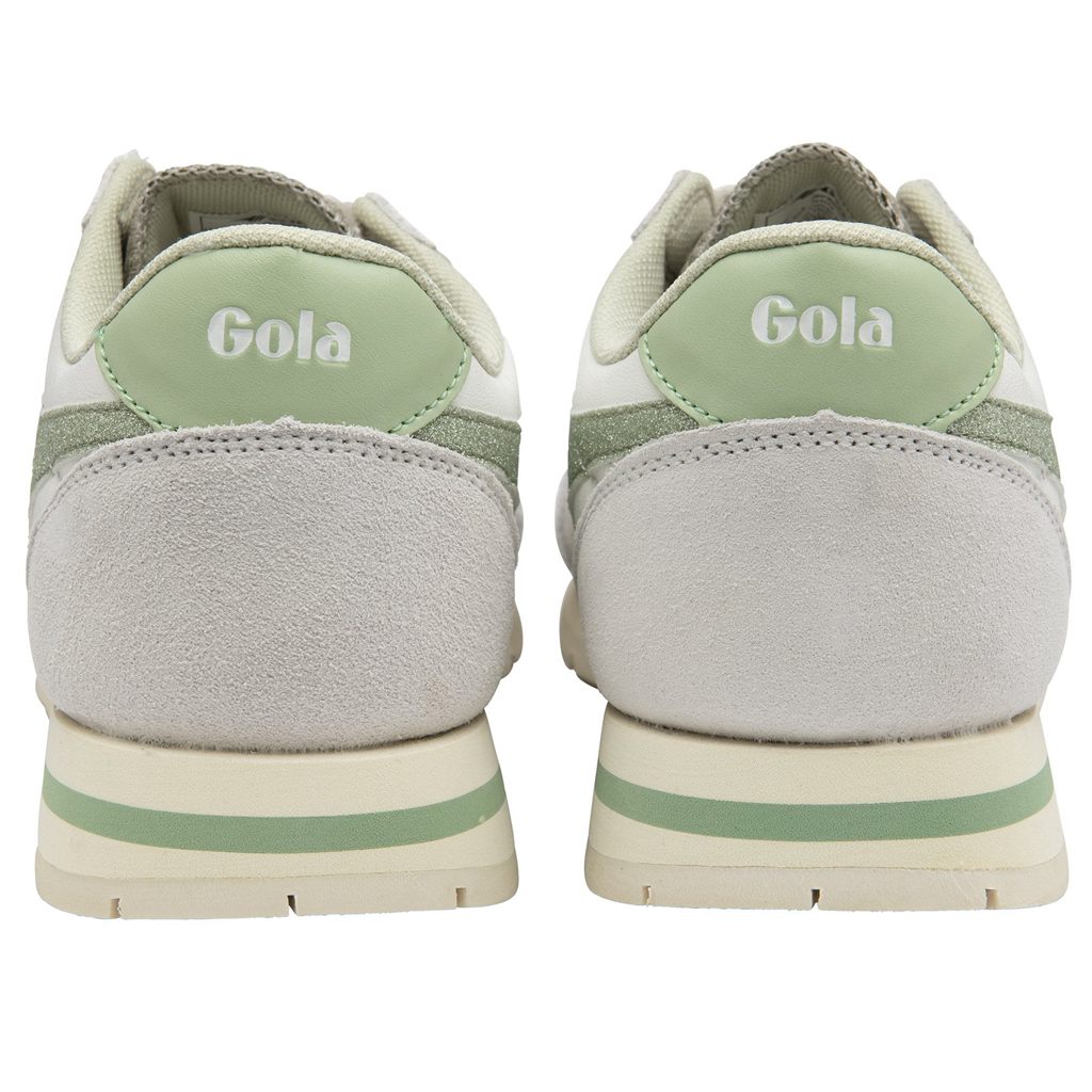 Gola Classics Daytona Glitter Sneakers Blancas Verde Claro Colombia | 253TSIZVR