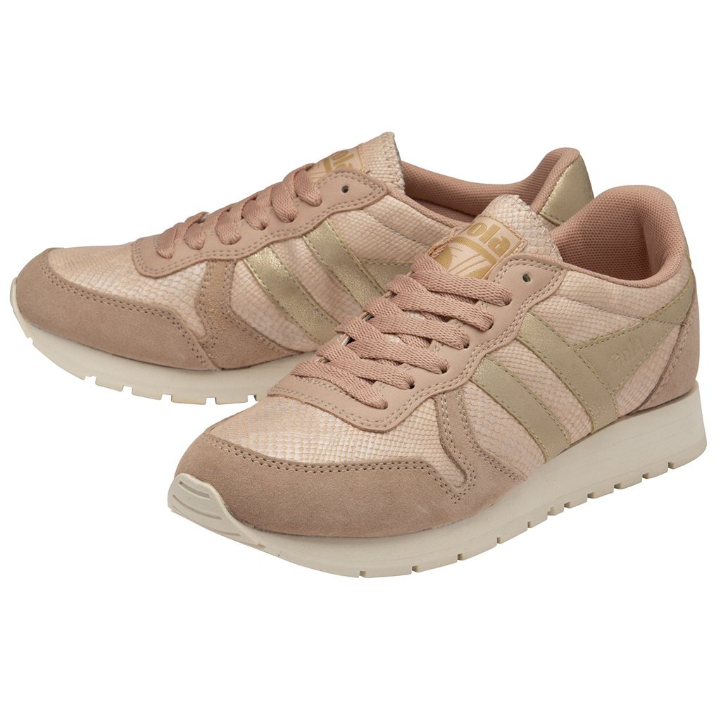 Gola Classics Daytona Lizard Sneakers Rosas Doradas Colombia | 417BLSJDX