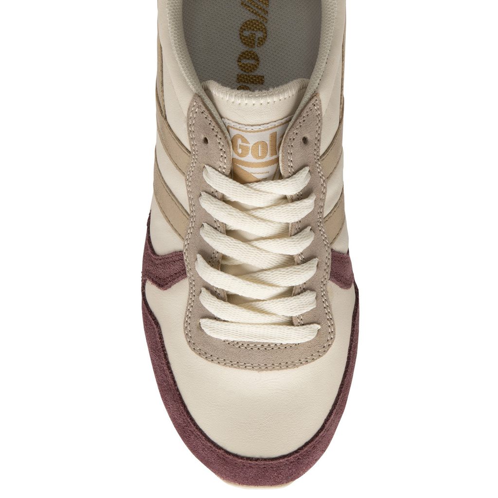 Gola Classics Daytona Quadrant Sneakers Blancas Doradas Rosas Colombia | 085TAOHMW
