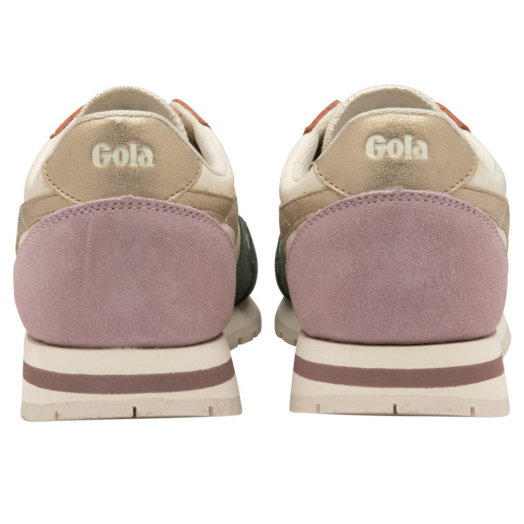 Gola Classics Daytona Quadrant Sneakers Blancas Doradas Rosas Colombia | 782DTJMSW
