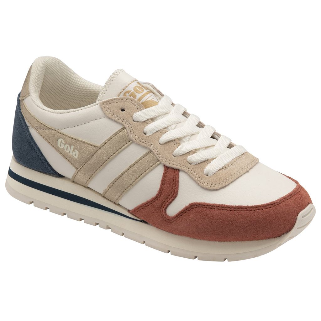 Gola Classics Daytona Quadrant Sneakers Blancas Naranjas Doradas Colombia | 835KHSCXY