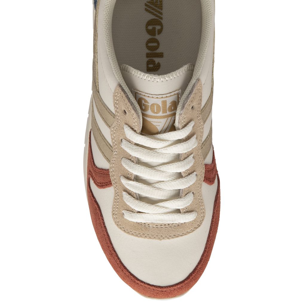 Gola Classics Daytona Quadrant Sneakers Blancas Naranjas Doradas Colombia | 835KHSCXY