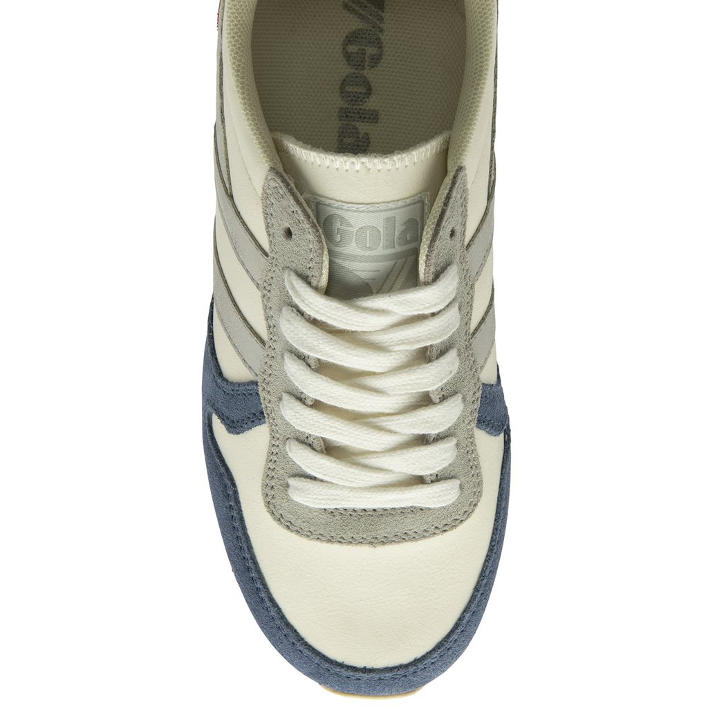 Gola Classics Daytona Quadrant Sneakers Blancas Plateadas Rojas Oscuro Colombia | 452FSTDBW