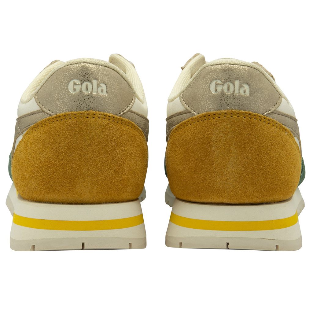 Gola Classics Daytona Quadrant Sneakers Blancas Doradas Colombia | 635KLQBHM