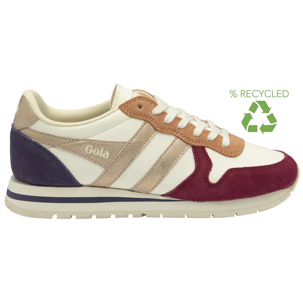 Gola Classics Daytona Quadrant Sneakers Blancas Rosas Doradas Colombia | 274UZIWSL