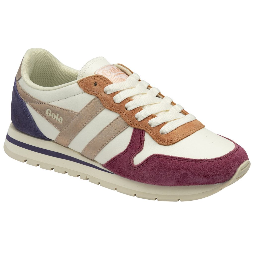 Gola Classics Daytona Quadrant Sneakers Blancas Rosas Doradas Colombia | 274UZIWSL