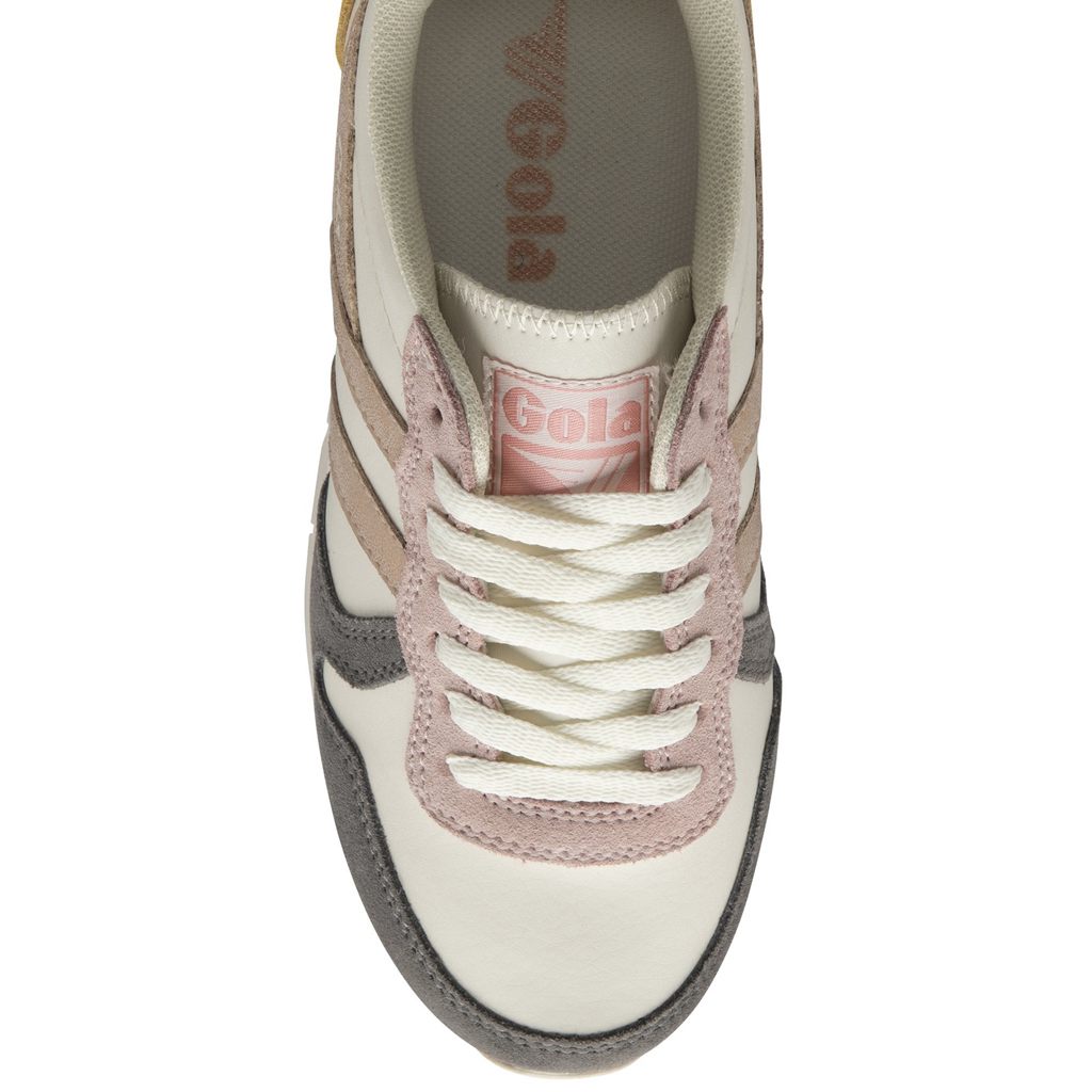 Gola Classics Daytona Quadrant Sneakers Blancas Rosas Doradas Colombia | 197FMZSVT