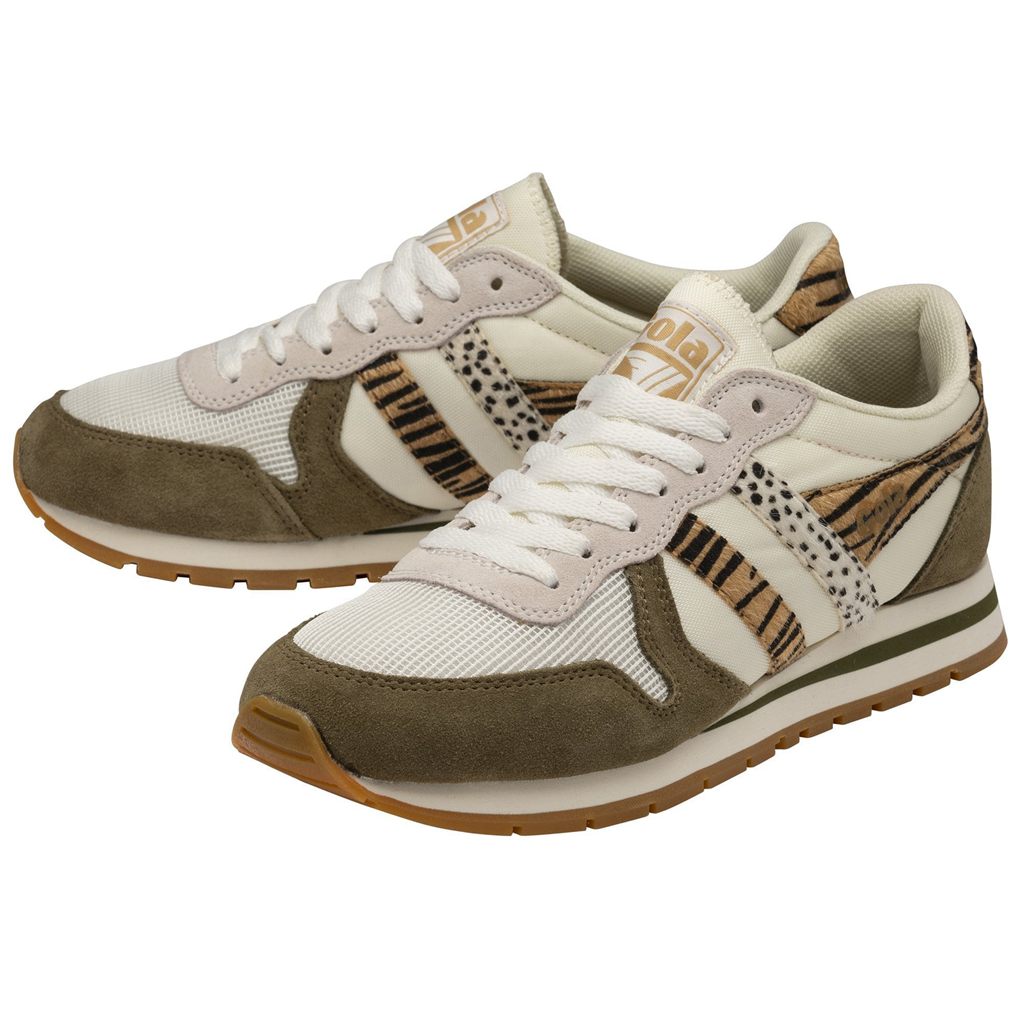 Gola Classics Daytona Safari Sneakers Blancas Kaki Colombia | 603KJARQO