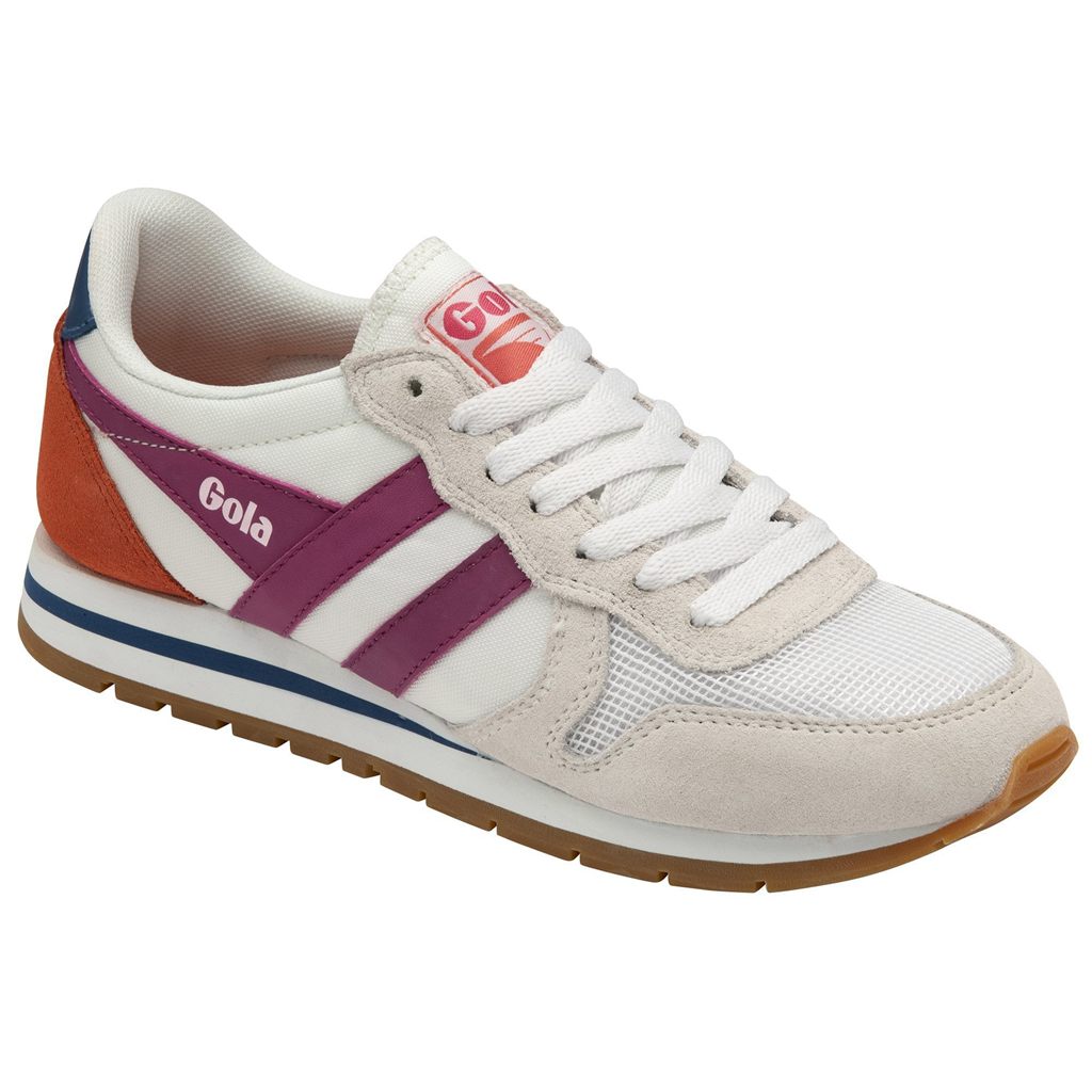 Gola Classics Daytona Sneakers Blancas Fucsia Azules Colombia | 809BCLRNS