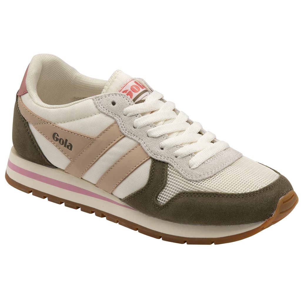 Gola Classics Daytona Sneakers Blancas Kaki Rosas Colombia | 259USTQFN