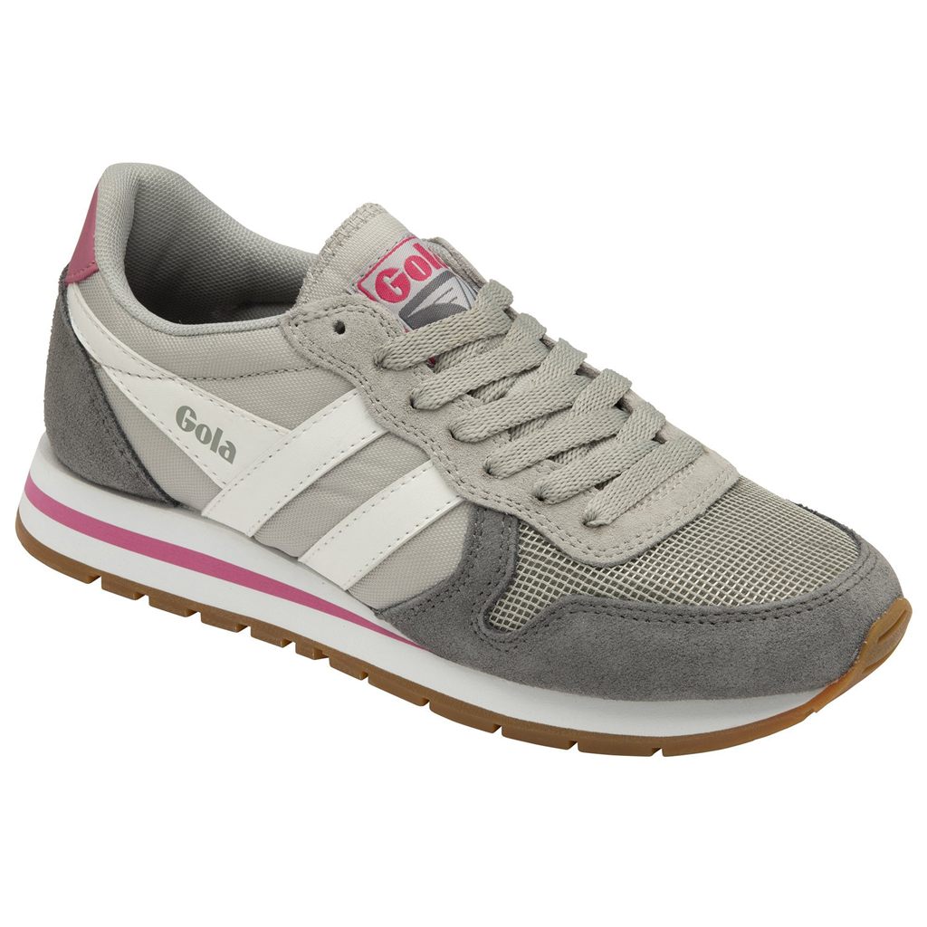 Gola Classics Daytona Sneakers Gris Claro Blancas Rosas Colombia | 876PLDWCI