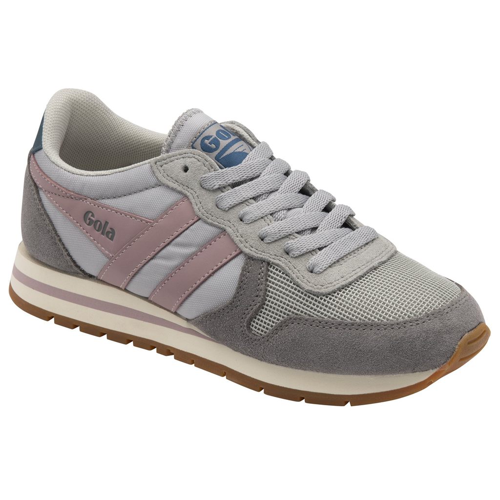 Gola Classics Daytona Sneakers Gris Claro Rosas Colombia | 582KFWGQM