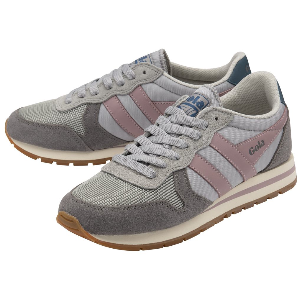 Gola Classics Daytona Sneakers Gris Claro Rosas Colombia | 582KFWGQM