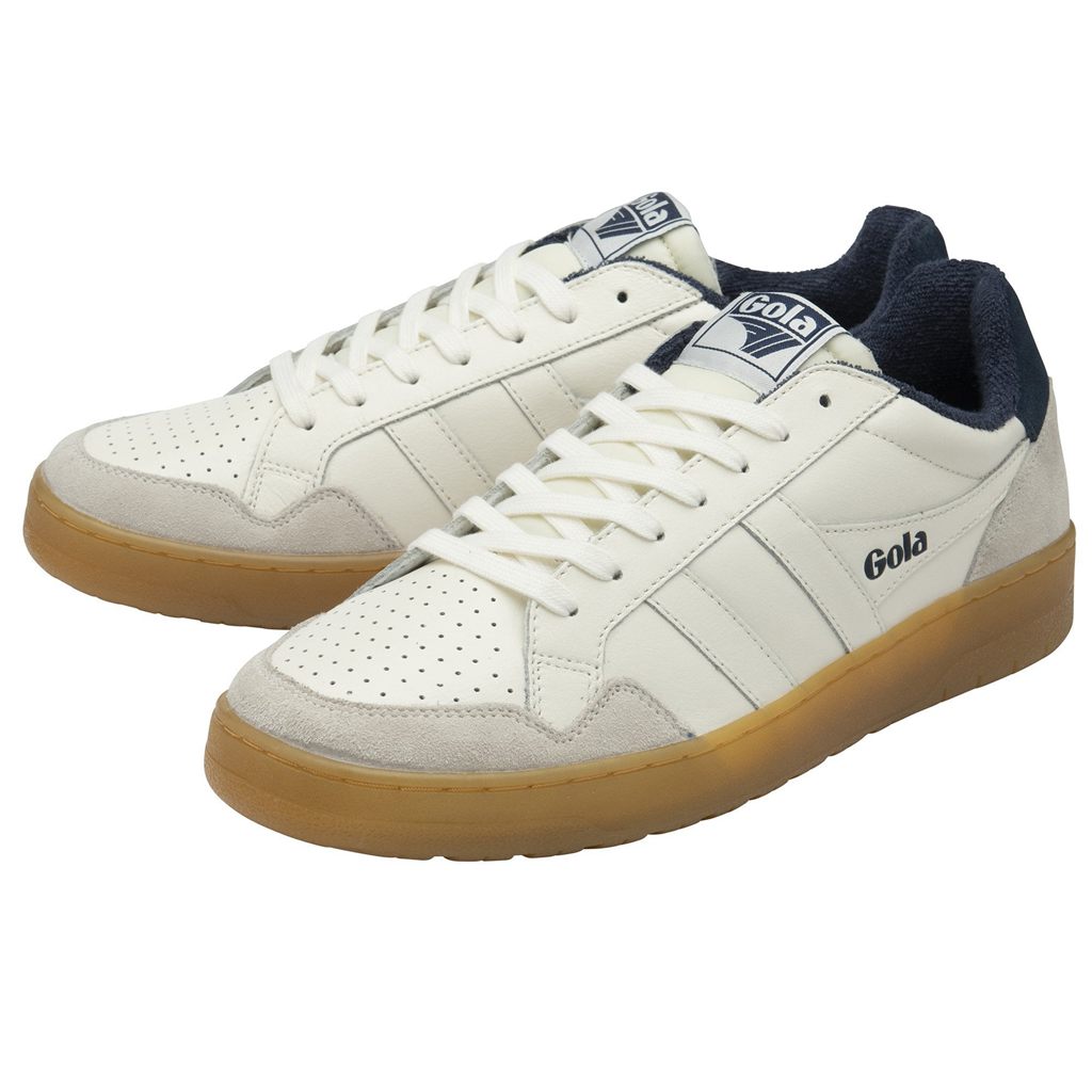 Gola Classics Eagle '86 Sneakers Blancas Azul Marino Colombia | 594BXIFDN