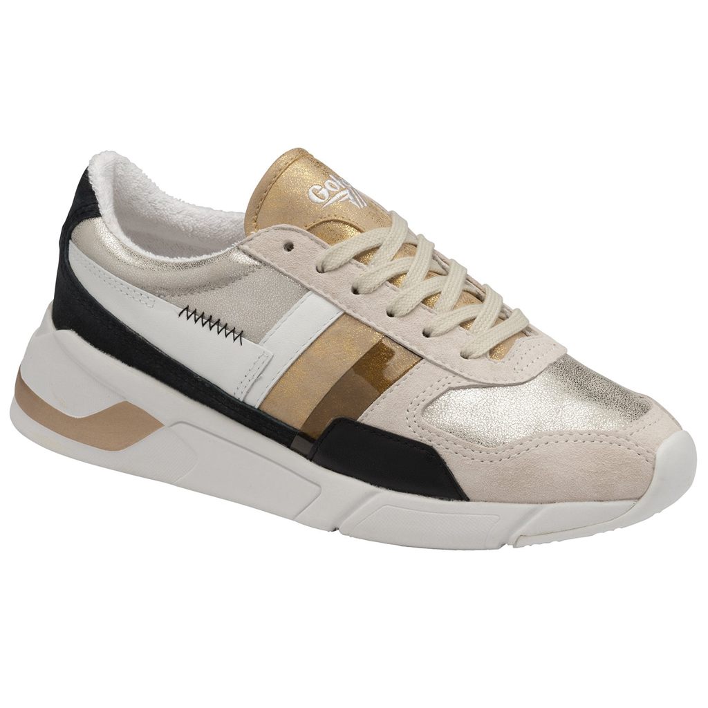 Gola Classics Eclipse Mode Sneakers Plateadas Doradas Colombia | 702LWJIDT