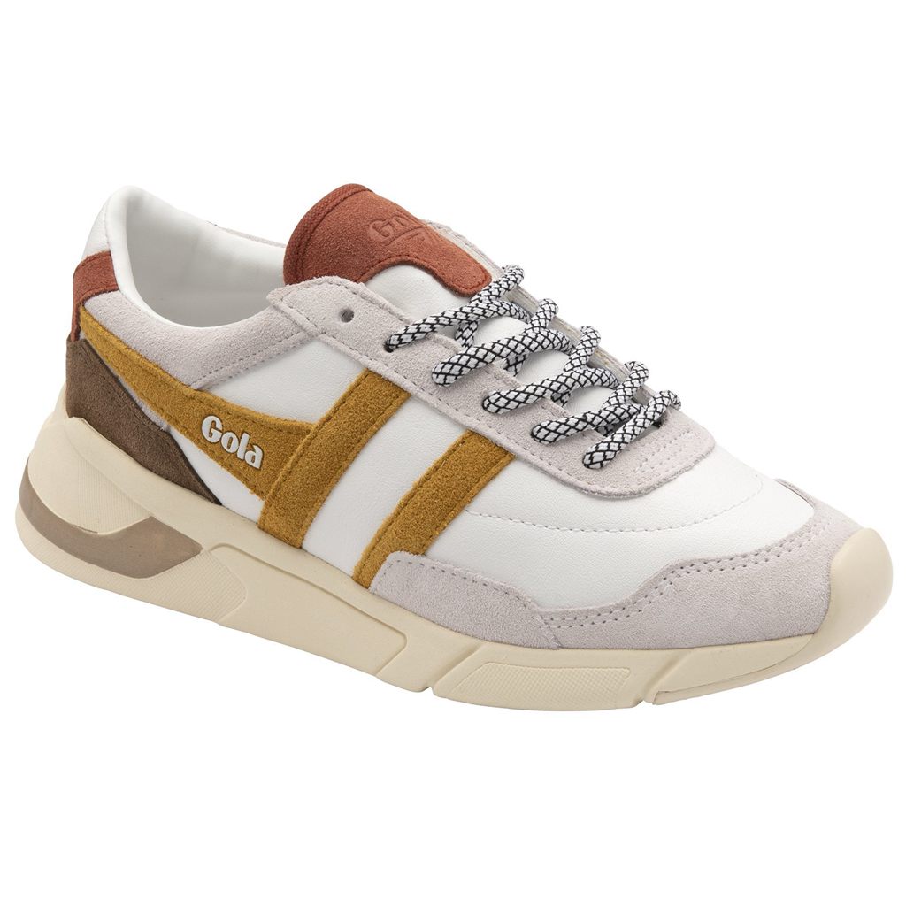 Gola Classics Eclipse Pure Sneakers Blancas Naranjas Colombia | 452MEBTUS