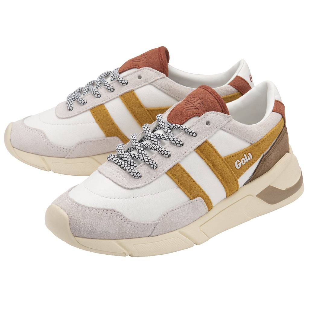 Gola Classics Eclipse Pure Sneakers Blancas Naranjas Colombia | 452MEBTUS