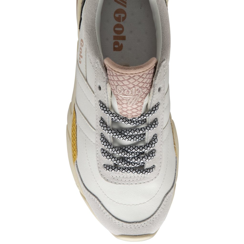 Gola Classics Eclipse Trident Snake Sneakers Blancas Rosas Colombia | 463PRDWVY