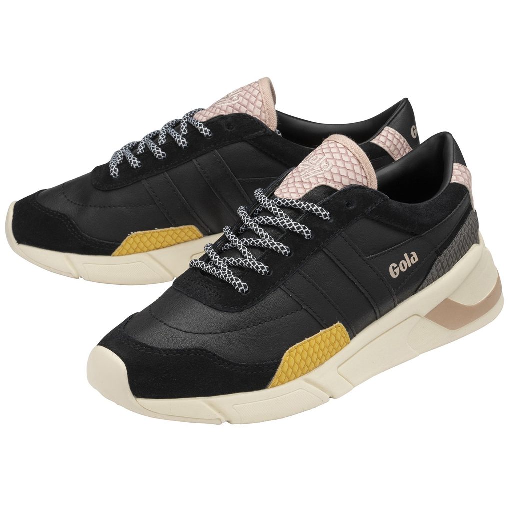 Gola Classics Eclipse Trident Snake Sneakers Negras Rosas Colombia | 103LHSEBU